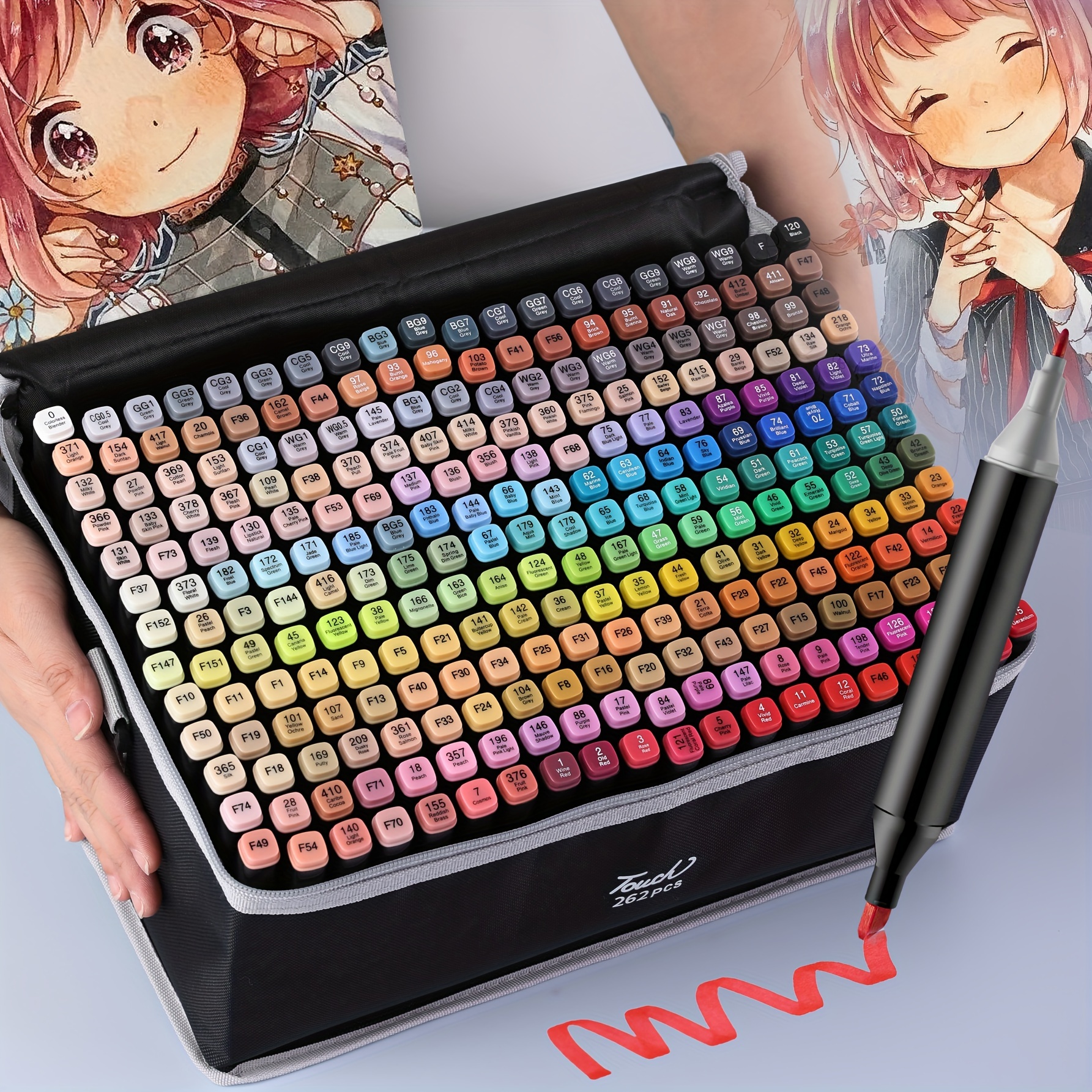 24 /30 /36 /48 /60 /80 /100 /120 /168 Caneta de Pintura Marcador de Álcool Marcador de Cor Caneta Marcador de Cor Permanente Pintura Infantil Pintura Adulto, Esboço, Coloração, Destaque, Ilustração, Desenho de Animação Material Escolar de Escritório de Ar