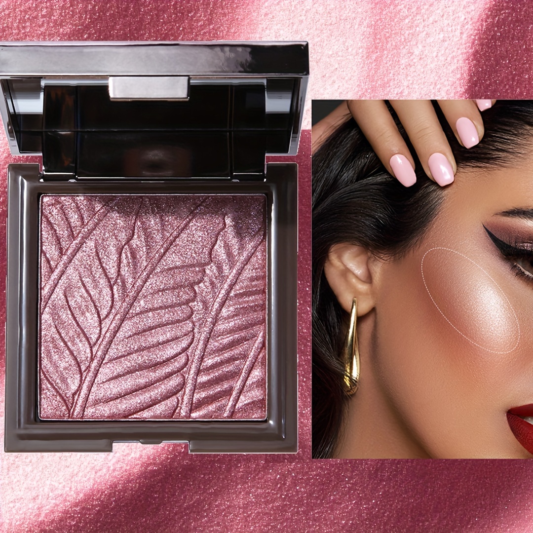 Fuchsia Sweet Atmosphere Blush Blush Pearlescent Fine Flashing Natural Nude Maquiagem Natural Clareamento Vitalidade Blush Pó Prensado