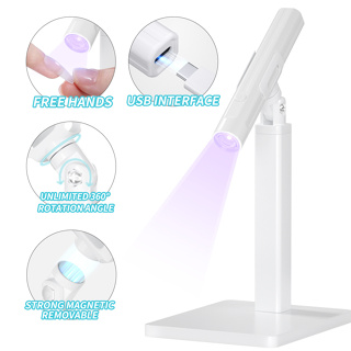 1Pc Suporte De Lâmpada De Manicure Manual Branca Word 360 Graus Aquecimento De Ponta De Prego De Rack Multifuncional Rotativo