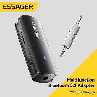 Adaptador Multifuncional Bluetooth 5.3 Essager Type-C Cabo De Áudio De 3.5 Mm Suporte Para Slot De Cartão TF MP3/WAV Com