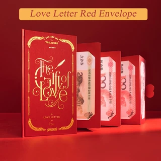 Carta De Amor Pacote Vermelho Criativo DIY Ano Novo Primavera Festival Presente Aniversário Dia Dos Namorados Dobrável