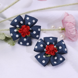 2Pcs Grampo De Cabelo Em Forma De Flor Dot Elegant Side Broken Hair Clip Acessórios