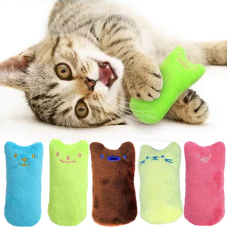 Brinquedos De catnip Para Gatos , Mastigar Com Expressão Fofa De Desenho Animado Internos Pelúcia
