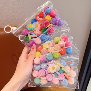 20 Bandas de Borracha Fofas Faixas de Borracha Fofas Meninas Cabeça de Gravata Anéis de Cabelo de Polegar Crianças Bebê Não Machuca Cabelo Tamanho Pequeno Cabeça de Corda de Cabelo Cabeleireiro