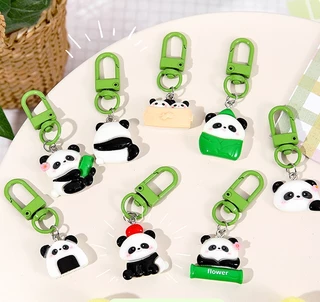 Chaveiro De Panda Pequeno Dos Desenhos Animados , Amigo Fofo , Bolsa Escolar De Estudante , Decoração Suspensa , Acessór