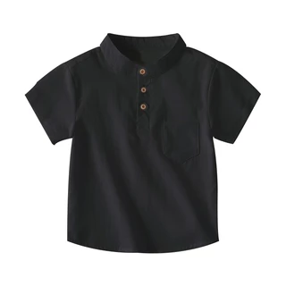 Camisa Social De Menino , polo casual regular De Manga Curta Para Bebê