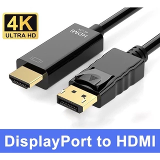 1.8M Banhado A Ouro DP Para HDTV Adaptador Cabo Porta De Exibição Macho PC Laptop 4K
