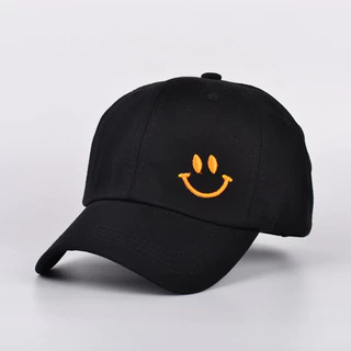 Chapéu Smiley Face Hat Fêmea Primavera Verão Boné Fêmea com Pico de Verão Versão coreana da moda E tridimensional