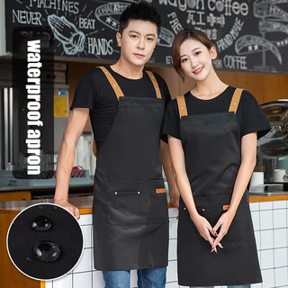 Avental Impermeável barista De Cozinha À Prova Dwaterproof Água chef Restaurante Garçom Trabalho