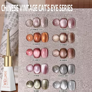 XEIJAYI 10Pcs 10ML Gel de Esmalte Chinês Olhos de Gato Cintilante Magnético Verniz Brilhante LED UV