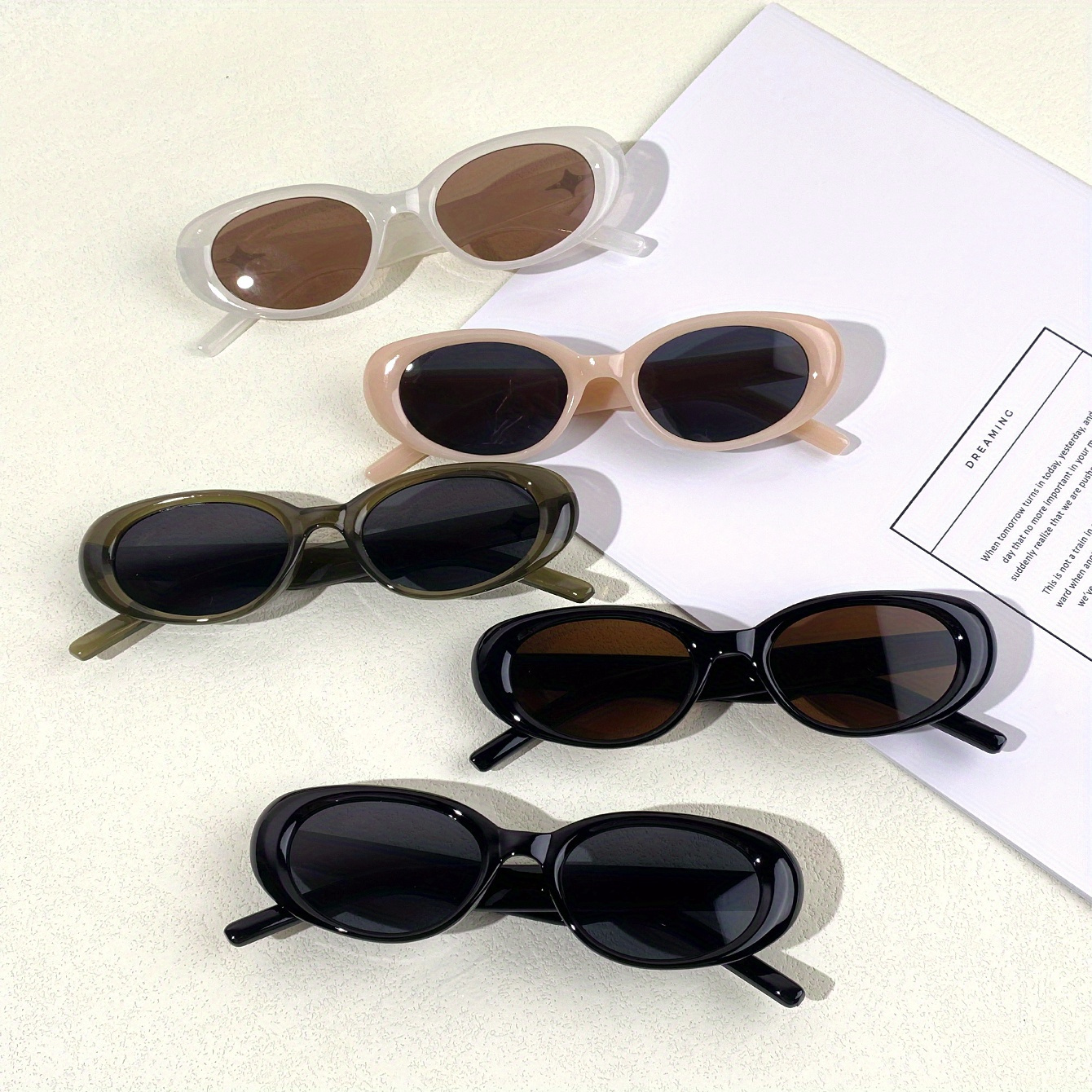 Óculos De Sol Retro Mulher E Homem Vintage Pequenos Ovais 90s Trendy Y2K Para Estética Feminina