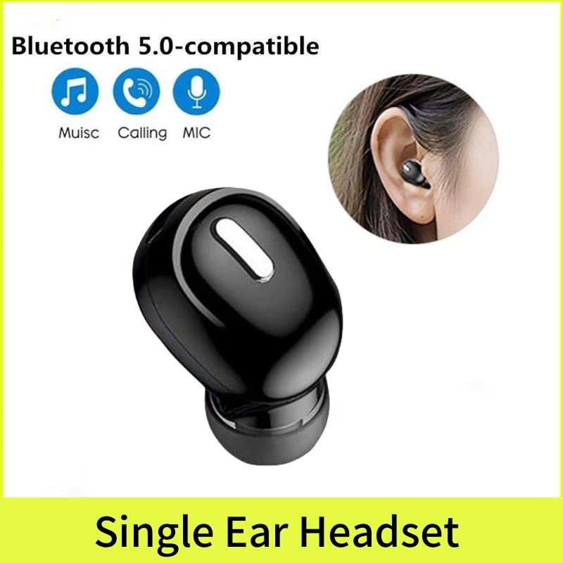 Mini Fone De Ouvido intrauricular Sem Fio Com Bluetooth 5.0 x9/Mãos Estéreo Fone Sem Fio Bluetooth