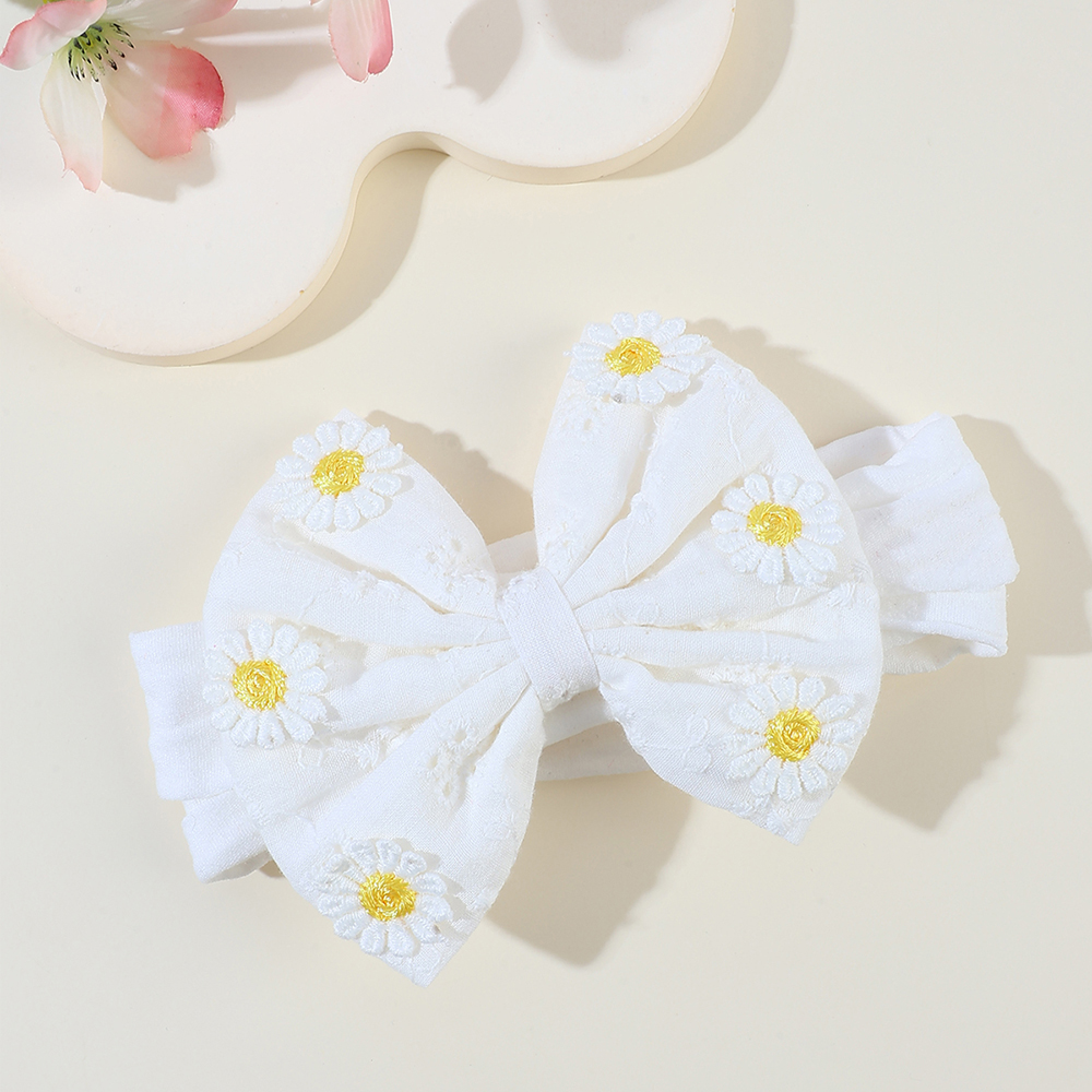 Flores Frescas Faixa De Cabelo Elástica Elegante Arco De Laço Acessórios Para Crianças De Pequeno Porte