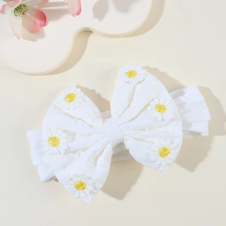 Flores Frescas Faixa De Cabelo Elástica Elegante Arco De Laço Acessórios Para Crianças De Pequeno Porte
