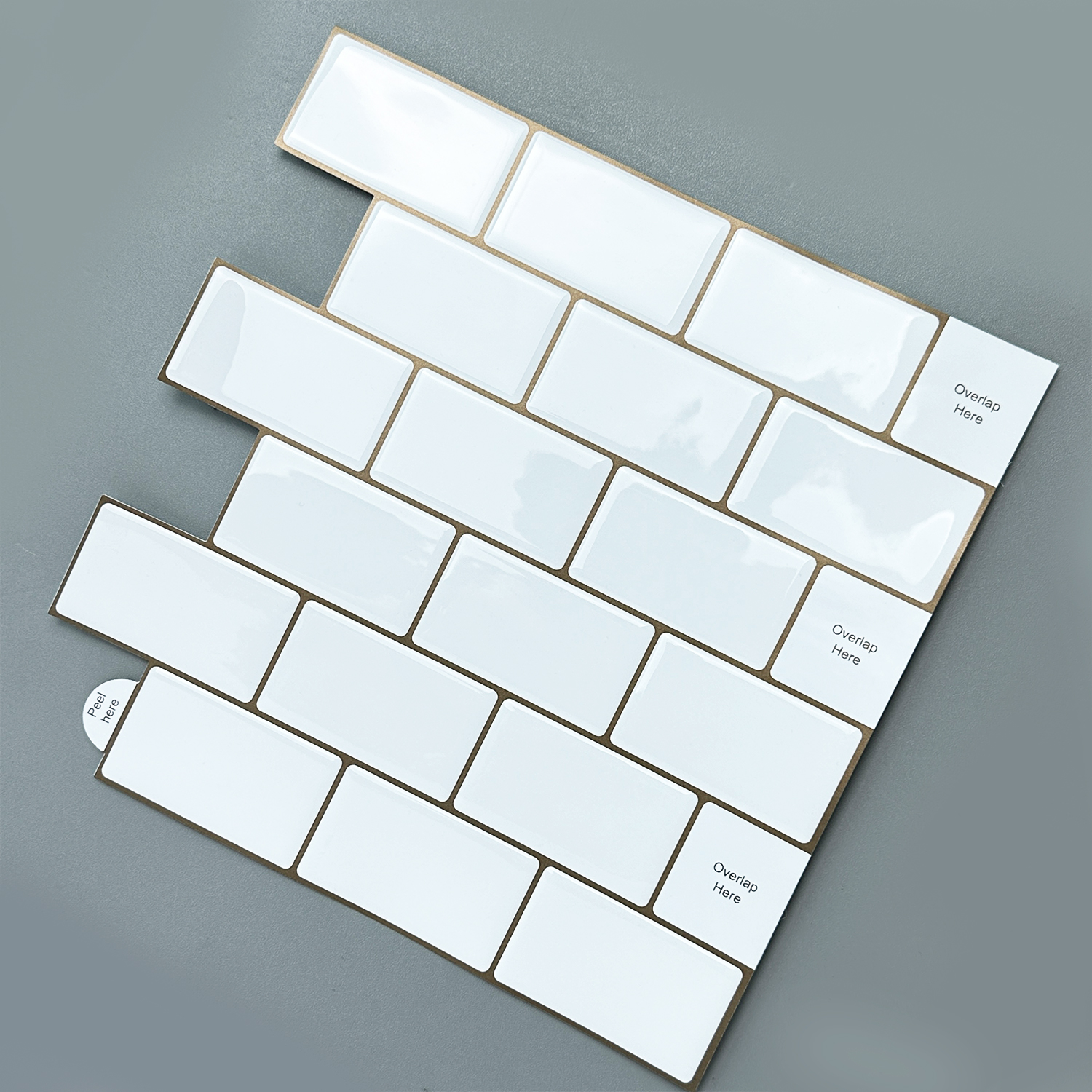 Adesivo Autoadesivo 3D De Cerâmica De Metrô Para Cozinha , 10x10 Polegadas Decorativa Renovação De Casa , De Parede Varanda , Pia , Banheiro , Restaurante