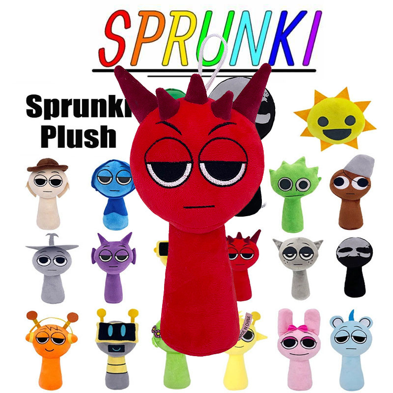 20cm Sprunki Brinquedo De Pelúcia Incredibox Jogo Cinza Wenda Oren ...