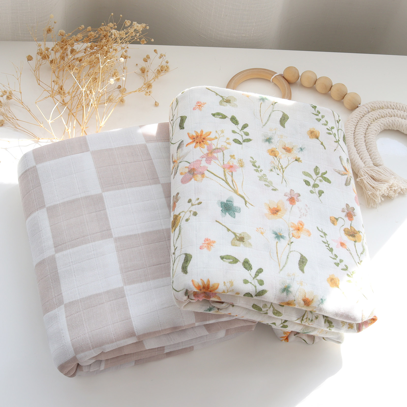 Musselina de algodão de bambu de alta qualidade Baby Gauze Wrap 120cm