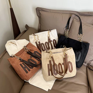 1 PCS Nova Simplicidade Cor Sólida Com Letras Estilo Zíper De Grande Capacidade Abertura E Fechamento Da Bolsa Tote Para Ombro Feminino O Exterior