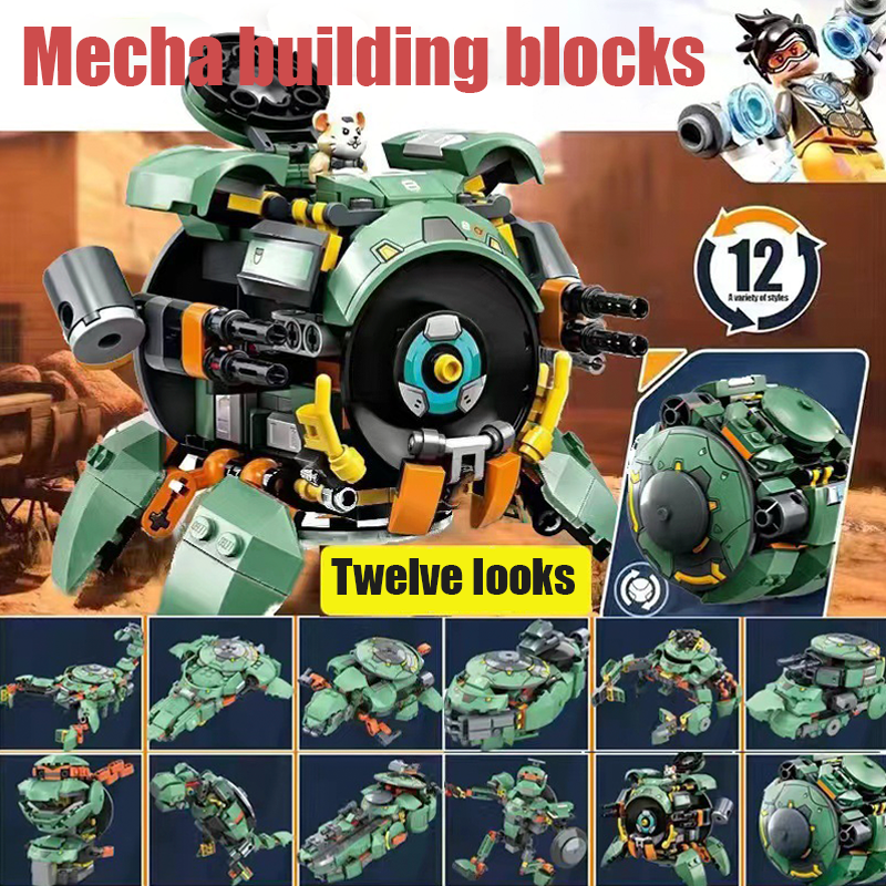 12 Formas De Blocos De Construção mecha , OW hamster wrecking ball Brinquedo Modelo Montado , Múltiplas E Jogar , Ação De Graças Presentes De Natal Do Dia Da Independência