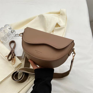 Bolsa De Mão Para Mulher Sela De Couro Sling Bags Mulheres Beg Tangan Wanita Murah Saco De Ombro Com Corrente Cruzado Senhoras Vintage Underarm