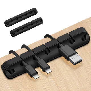 H26 Clipes Porta-Cabos , Organizadores De Auto-Adesivo Para Cabo De Carregamento USB De Desktop Alimentação Do Rato PC Office Home