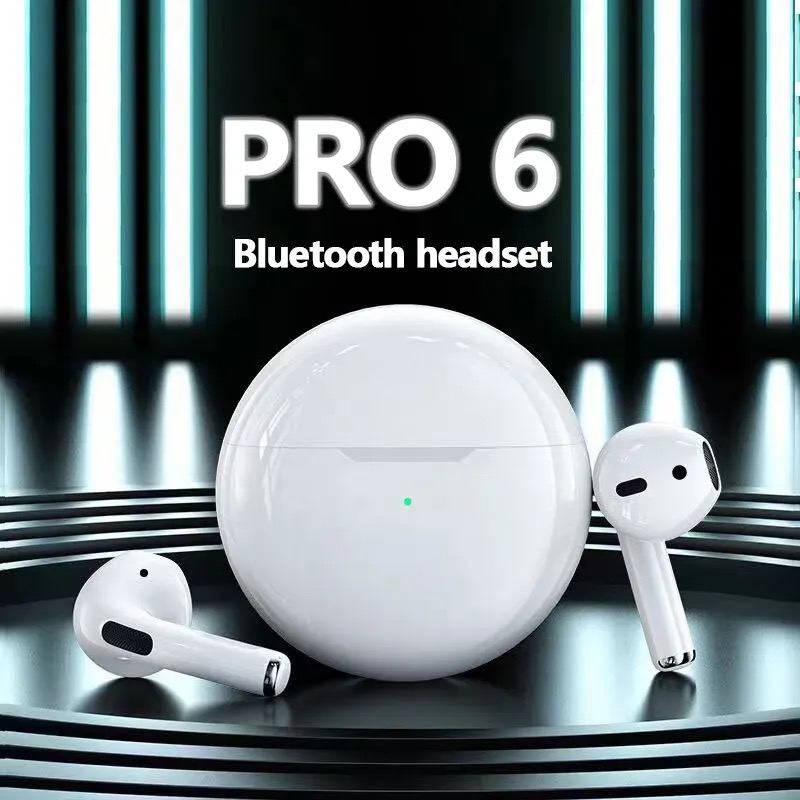 Original pro 6 tws fone de ouvido sem fio bluetooth 5.3 mini fone com  microfone caixa carregamento para fones ouvido | Shopee Brasil