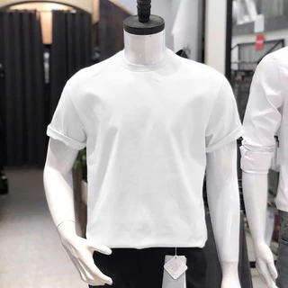 Verão Nova Camiseta Grande Com Gola Redonda E Manga Média | INS Trendy Unissex Casal Combinando