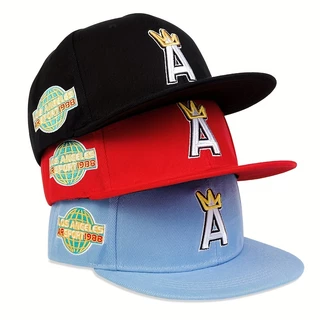 Carta Unisexo Um Bordado Coroa Punk Hip Hop Ajustável Chapéu De Baseball Primavera Outono Viagem Ao Ar Livre Para Mulheres Homens
