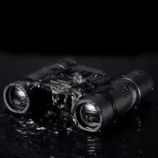 100x22 Mini Binóculos Hd Portáteis 30000m Óptica Dobrável De Longo Alcance Bak4 Fmc Para Caça Esportiva Viagens De Camping Ao Ar Livre