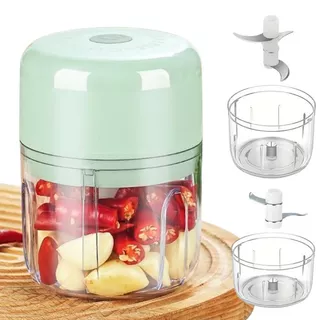 Picador de Alho 250ml /100ml, Mini Máquina de Processamento de Alimentos, Picador de Vegetais Recarregável, Usado para Cebola Picada de Carne e Alho
