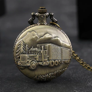 Relógio De Bolso Clássico Vintage De Quartzo Redondo Para Homens Com Colar De Corrente Mulheres , Escolha ideal Presentes