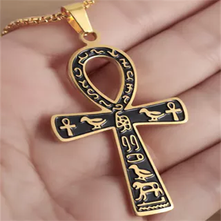 1pc Antigo Pingente Anka Cross Pendant Egípcio De Alta Qualidade-Um Talismã De Aço Inoxidável Único E Moda Para Homens