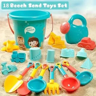 Conjunto De Brinquedos De Praia 10pcs/18pcs-Caixa De Areia Para Crianças Diversão Ao Ar Livre-Veículo De Engenharia , Pá , Ampulheta & Mais !