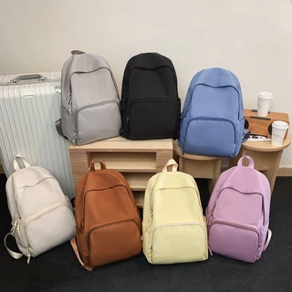 Moda Sólida Cor Sólida Mochila de grande capacidade Mochila de grande capacidade Adequada para Col Feminino Jovem