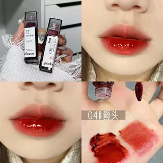 Pinkyfocus Black Crystal Water Gloss Mirror Lip Gloss Nude Color Series Sensation Gray Pink Pink Pseudo-Face Clareamento Facial Nicho Estudantil
