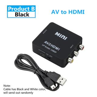 1080P HDMI-Compatível Com AV RCA CVSB L/R Adaptador De Escalador De Vídeo HD Conversor De Caixa Para Suporte PAL