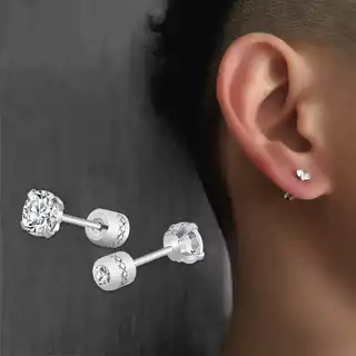 Apenas 1pcs Brincos De Titânio Diamante Inoxidável Para Homens Mulheres