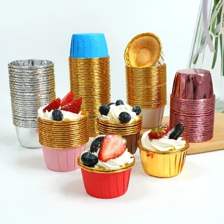 50pcs Cupcake de bolos resistente a altas temperaturas Cupcake de bolos de alta temperatura Suprimentos para festas de férias