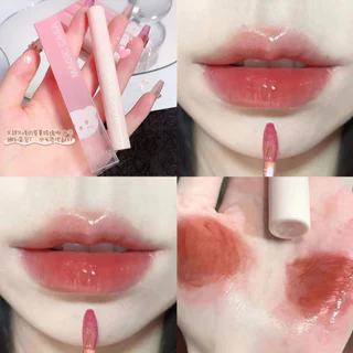 6 Bolhas De Cor Bolha De Urso Esmalte Labial De Gato Ar Boca Pequena Tampa Rosa Antiaderente De Longa Duração Não Sujo