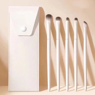 Escova de Sombra para os Olhos 5 Pcs Escova de Detalhe Escova para os Olhos de Seda Mancha de Seda Sob Cabelos Macios Conjunto de Escova de Maquiagem para os Olhos