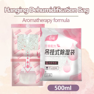 Saco de Desumidificação Pendurado Doméstico Saco de Desumidificação 500ml Armário de Roupeiro Pendurado Dessecante Indoor Absorção de Umidade à Prova de Umidade Adicionado Partículas de Fragrância Remover Calçado com Fechadura de Odor