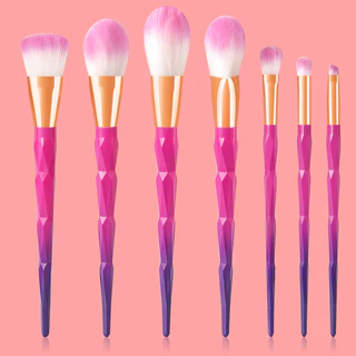 7 Diamantes Multicor Diamantes de Alta Qualidade Novos Produtos Conjunto de Escovas de Maquiagem de Venda a Quente Inclui Escova Blush Escova em Pó Solto Escova para Sombra Escova para Sobrancelhas Escova para Sobrancelhas Escova para Sobrancelhas etc Ven
