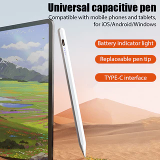 Caneta Capacitiva Ativa Universal Com Ponta De Substituível , Interface Tipo C Compatível Telefones Celulares E Tablets , Adequada Para IOS/Android/Windows