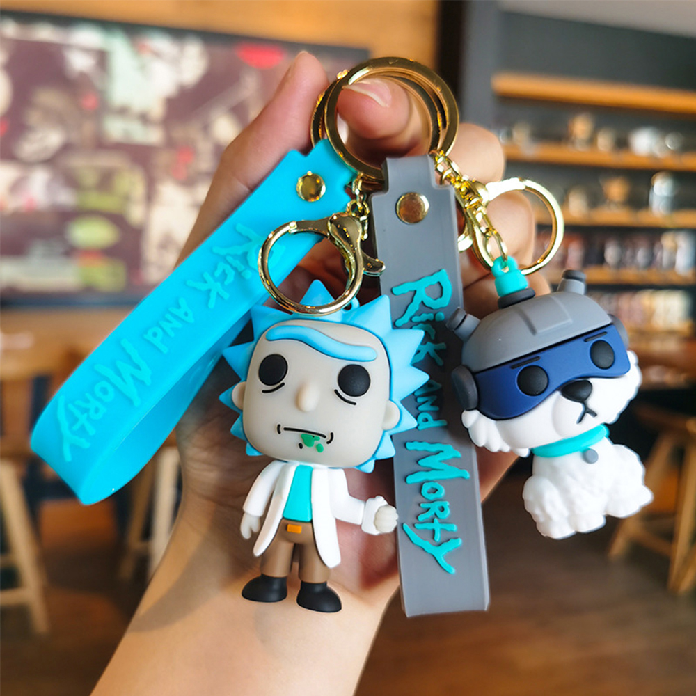 Chaveiro Criativo Anime Rick e Morty Keychain Pingente Chaveiro Mochila Pingente Decorações