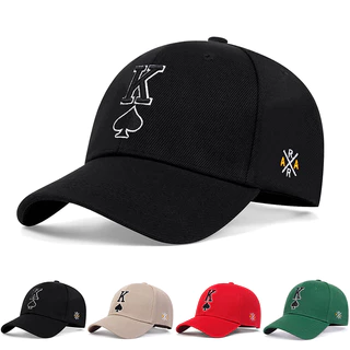 Unisex Poker K Bordado Ajustável Hip Hop Baseball Hat Trucker Boné De Mola De Outono Viagem Esportiva Ao Ar Livre Para Mulheres Homens
