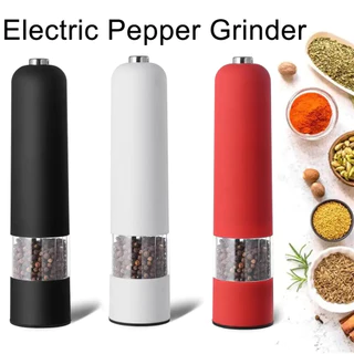 Moinho Automático Elétrico Moedor De Pimenta E Sal Com Luz LED Especiarias Coarseness Ajustável Ferramenta De Cozimento Para Cozinha