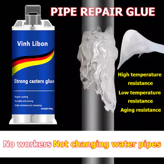 90g de cola de fundição AB. Resistente a altas temperaturas. Cola de soldagem e soldagem.Adequada para ferro fundido, alumínio, Metal inoxidável, reparo de vazamento do radiador, Cilindro dedicado ao tanque de combustível Agente de reparo de vazamento de