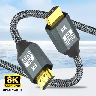 Cabo Hdmi de alta velocidade, cabo Hdmi de liga de alumínio, cabo trançado Hdmi 8K/4K@60Hz Hdr,3D,2160P,1080P,Arc,Hdr.Cabos HDMI para monitores,para Apple Tv,Xbox,Ps3/Ps4,Nintendo Switch.