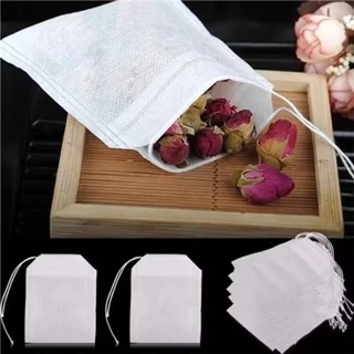 Sacos De Chá Descartáveis Vazios , 100 Peças , Perfumados Com Corda , Papel De Filtro De Vedação Para Ervas , Solto , Ac