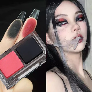 Paleta de duas cores Sombra de duas cores Sombra de duas cores Sombra de duas cores Rosa Mate Perolada Doce Punk Picante Maquiagem Fumada Sombra Preguiçosa